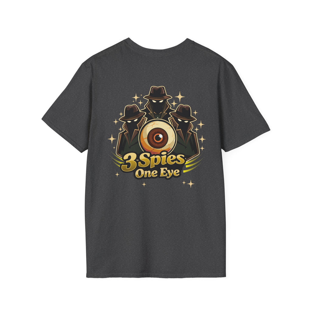 Graphic T-Shirt — '3 Spies One Eye' & Portrait Gaming Crew Tee