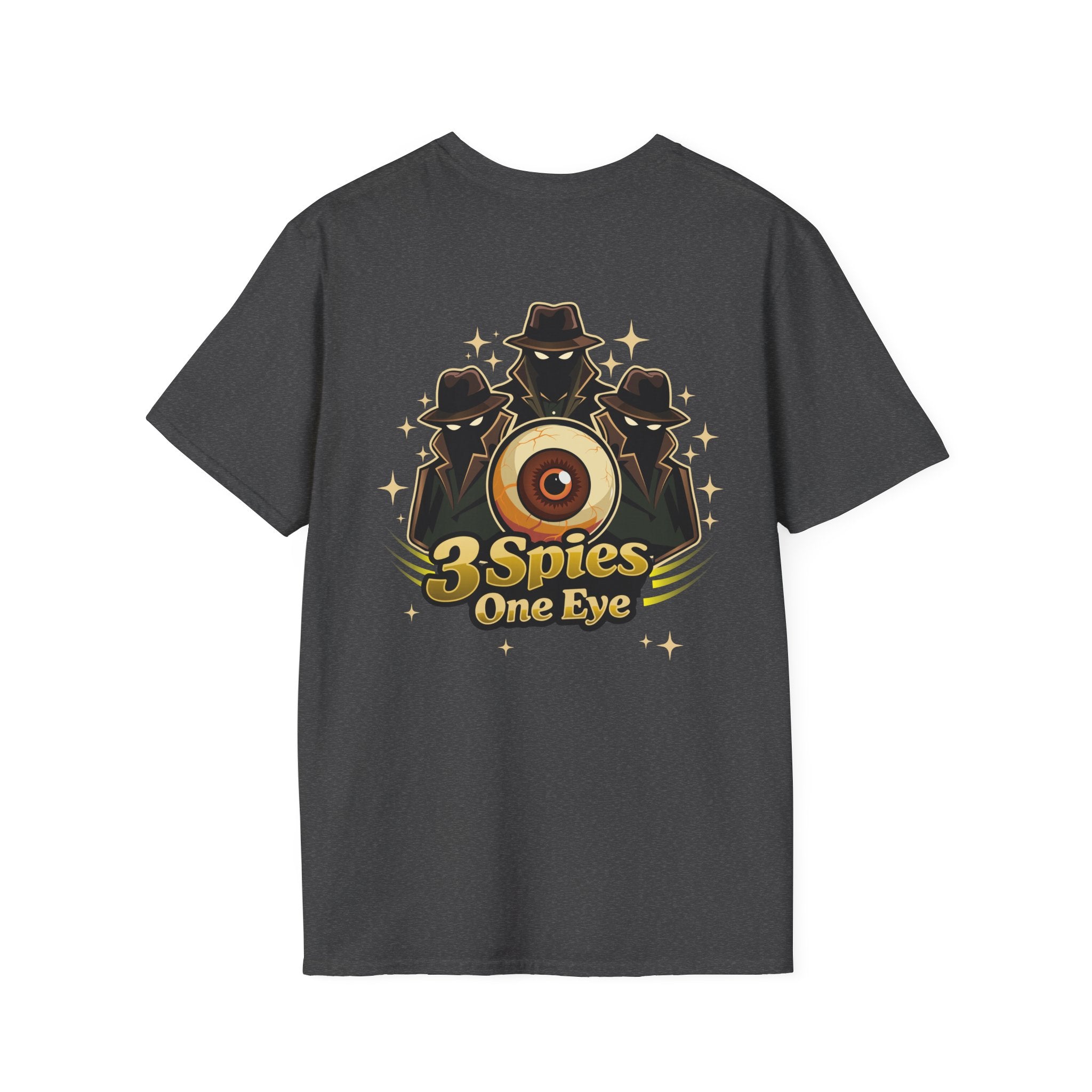 Graphic T-Shirt — '3 Spies One Eye' & Portrait Gaming Crew Tee