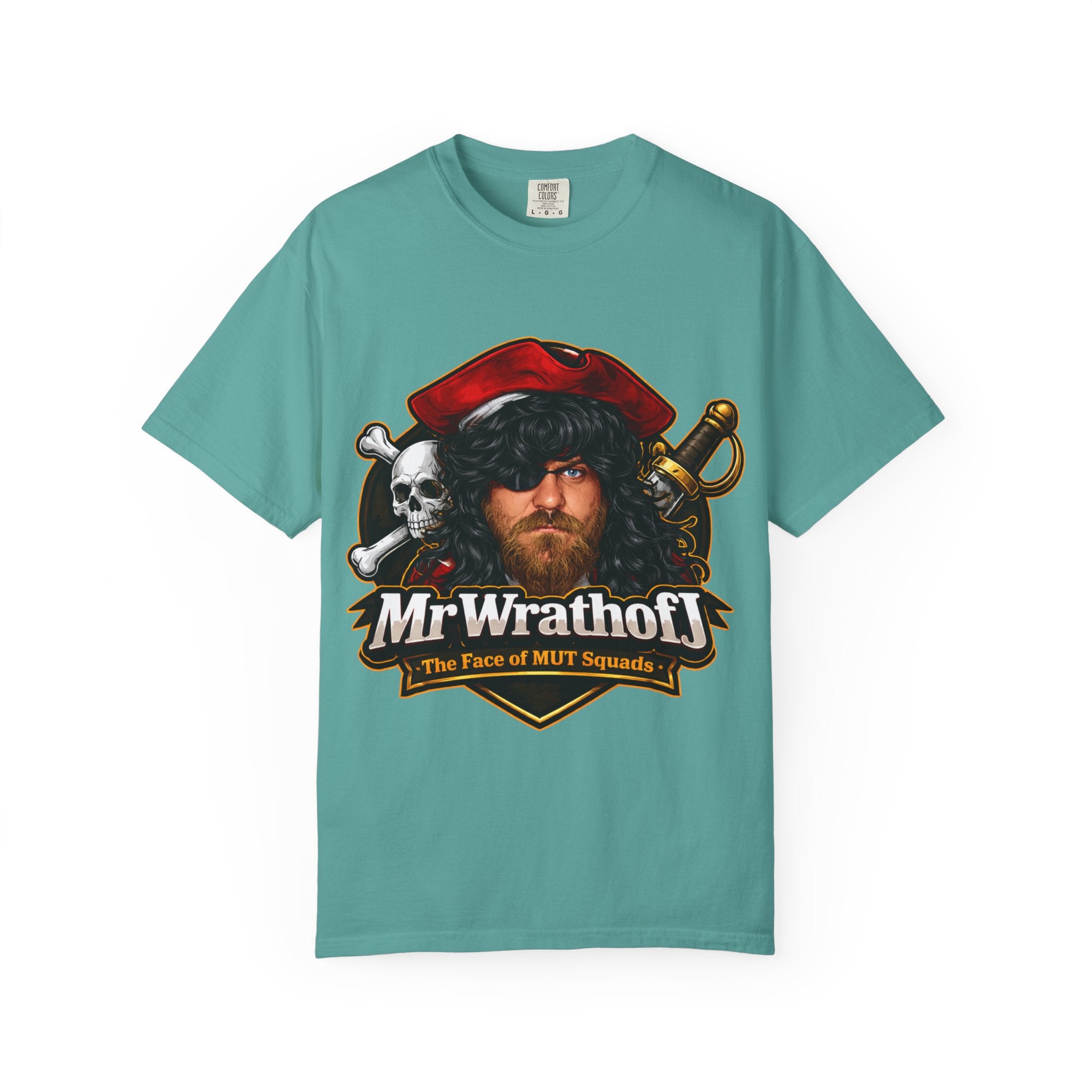 Pirate Portrait T‑Shirt — "MrWrathofJ" Retro Pirate Face Graphic Tee