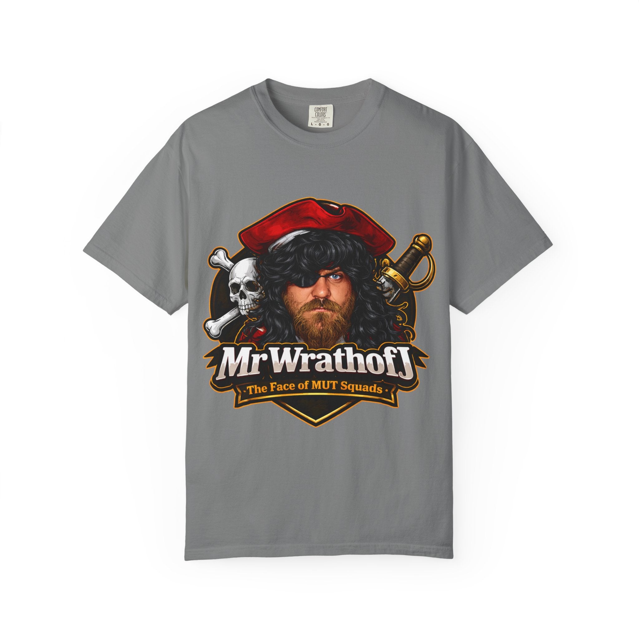 Pirate Portrait T‑Shirt — "MrWrathofJ" Retro Pirate Face Graphic Tee