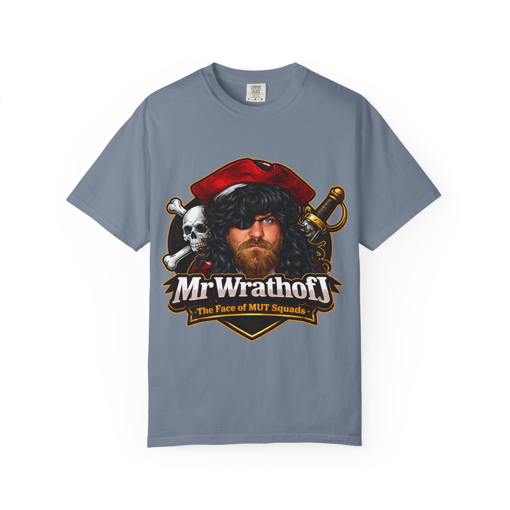Pirate Portrait T‑Shirt — "MrWrathofJ" Retro Pirate Face Graphic Tee
