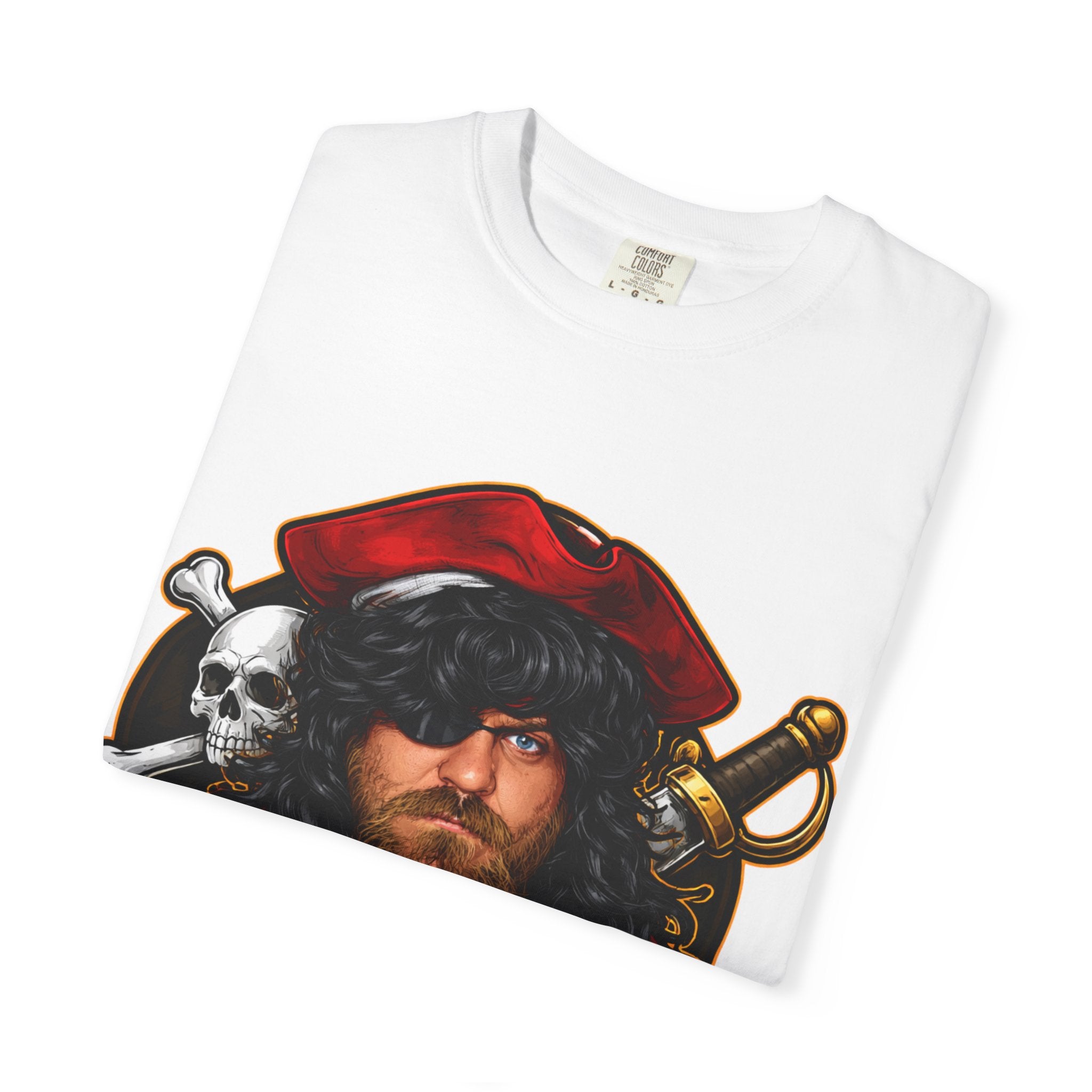 Pirate Portrait T‑Shirt — "MrWrathofJ" Retro Pirate Face Graphic Tee