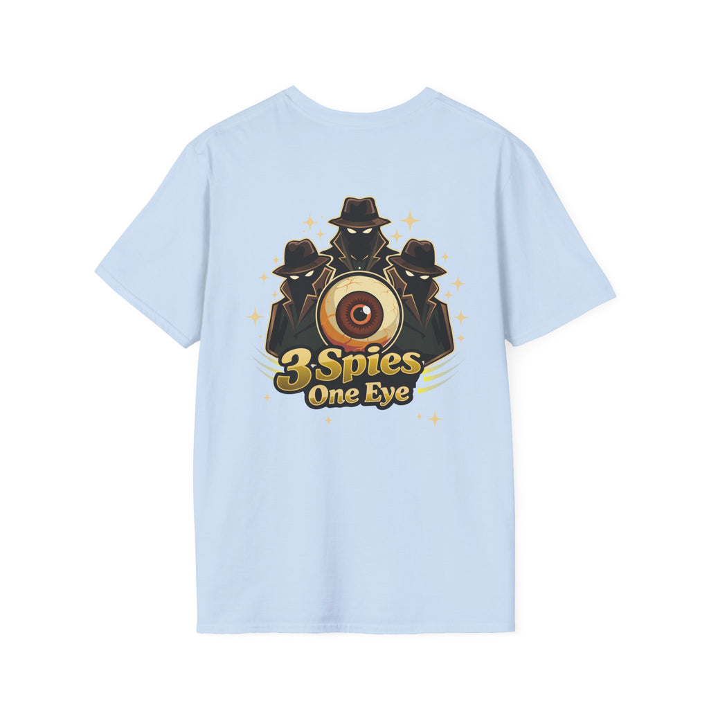 Graphic T-Shirt — '3 Spies One Eye' & Portrait Gaming Crew Tee