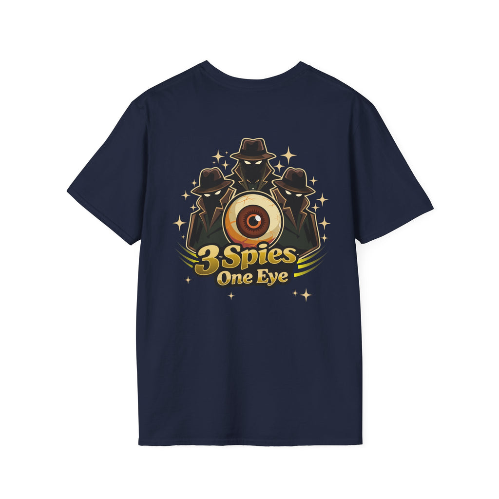 Graphic T-Shirt — '3 Spies One Eye' & Portrait Gaming Crew Tee