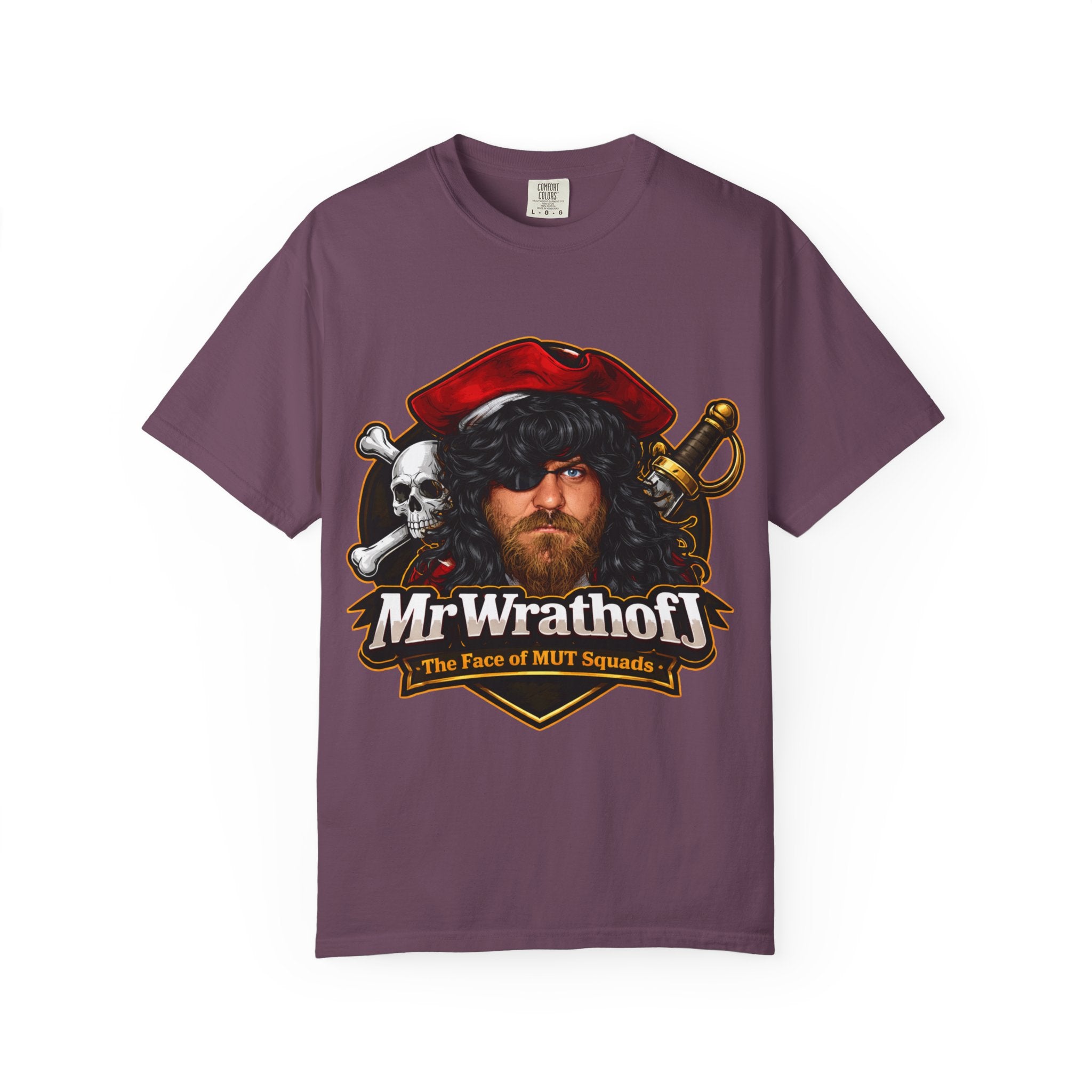 Pirate Portrait T‑Shirt — "MrWrathofJ" Retro Pirate Face Graphic Tee
