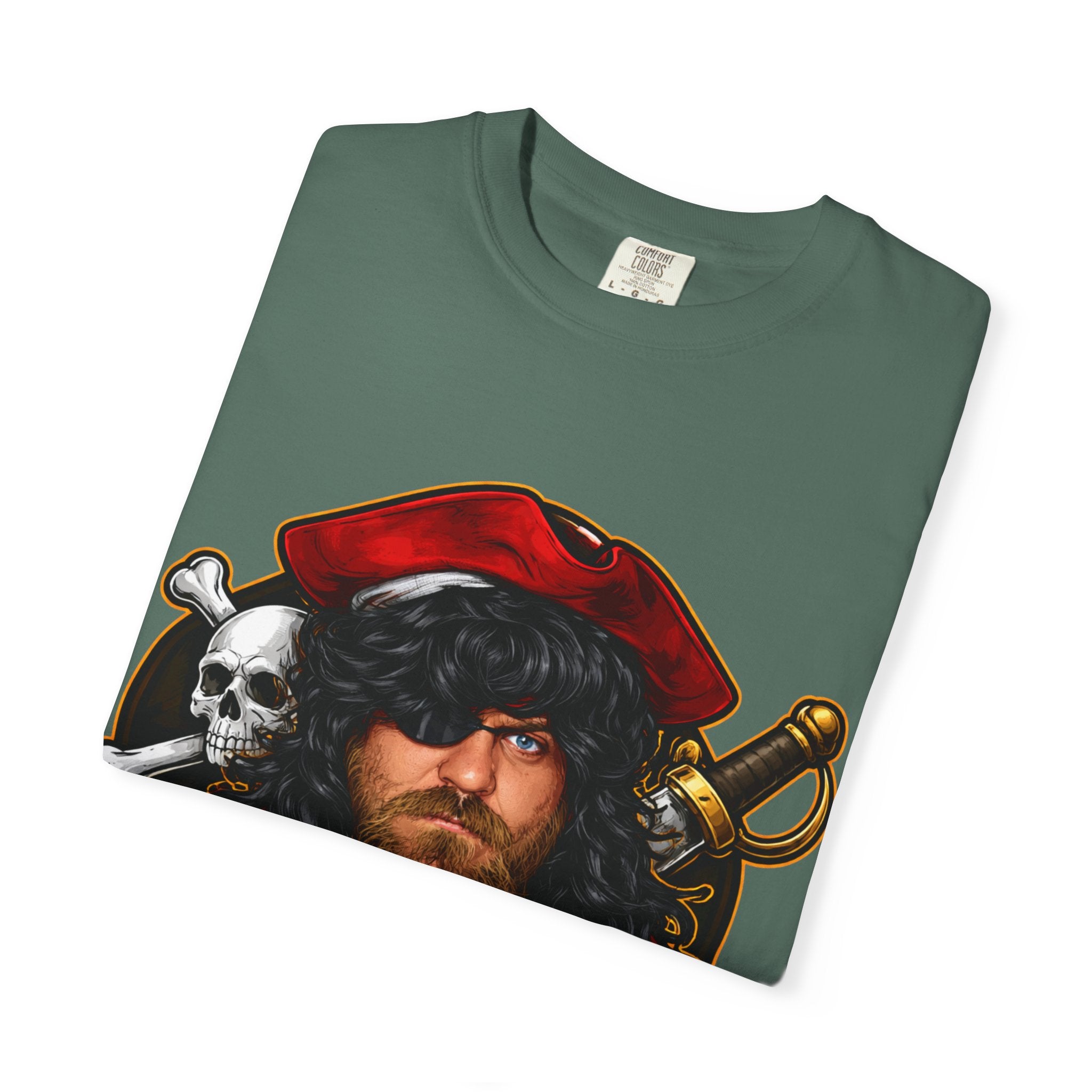 Pirate Portrait T‑Shirt — "MrWrathofJ" Retro Pirate Face Graphic Tee