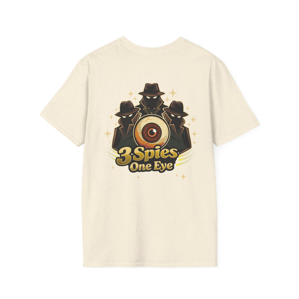 Graphic T-Shirt — '3 Spies One Eye' & Portrait Gaming Crew Tee