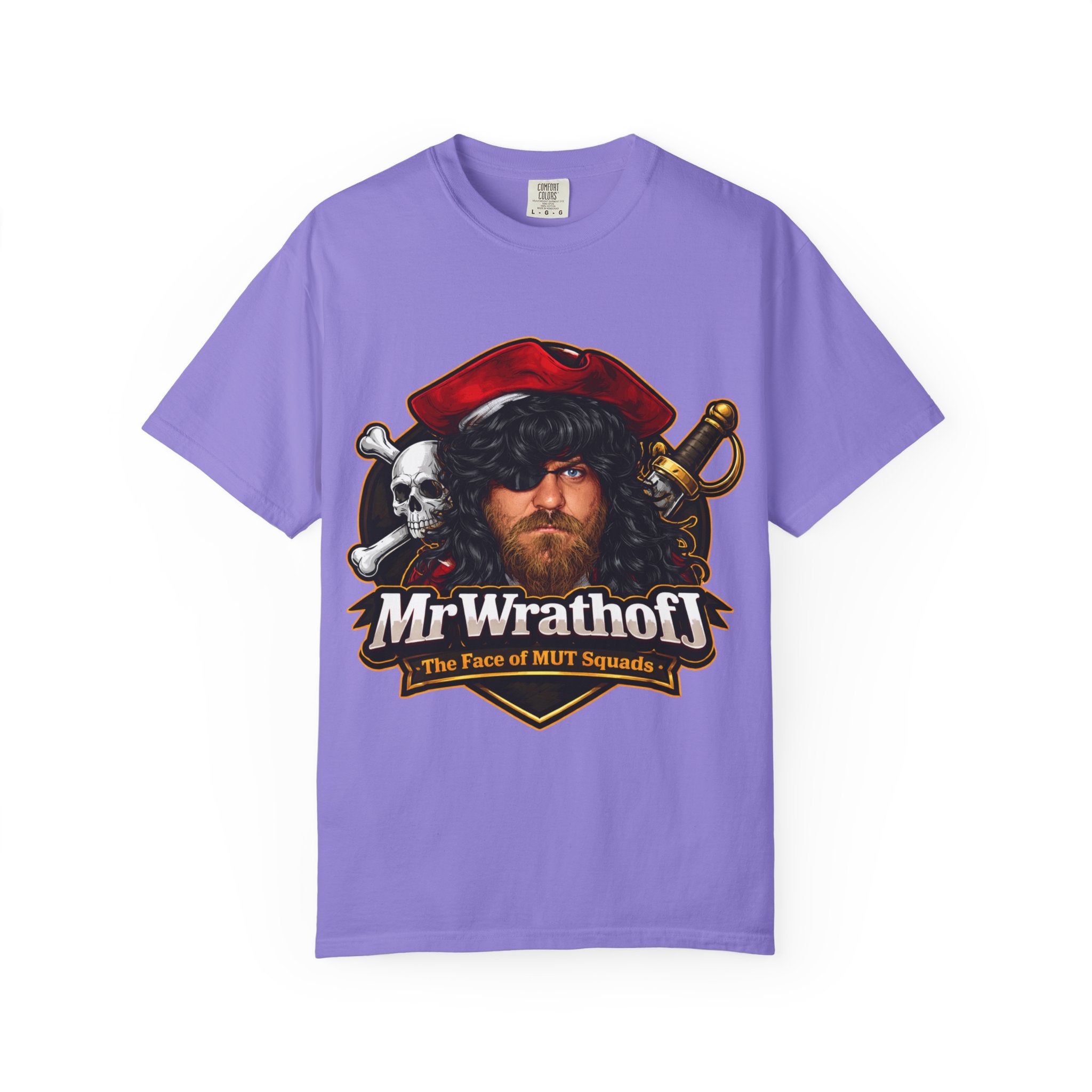 Pirate Portrait T‑Shirt — "MrWrathofJ" Retro Pirate Face Graphic Tee