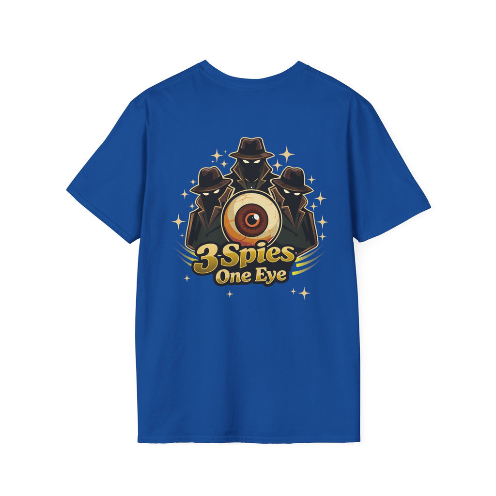 Graphic T-Shirt — '3 Spies One Eye' & Portrait Gaming Crew Tee