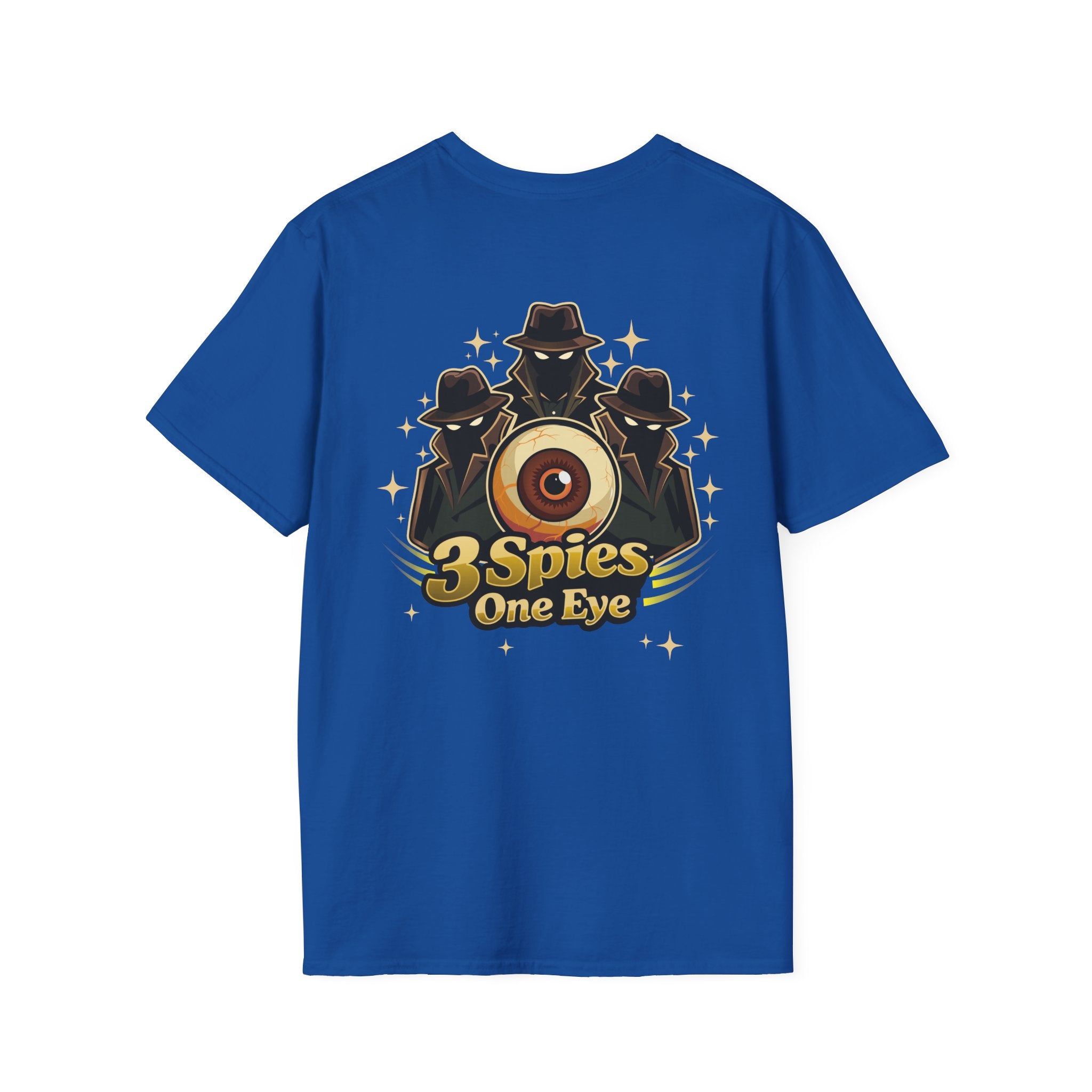 Graphic T-Shirt — '3 Spies One Eye' & Portrait Gaming Crew Tee