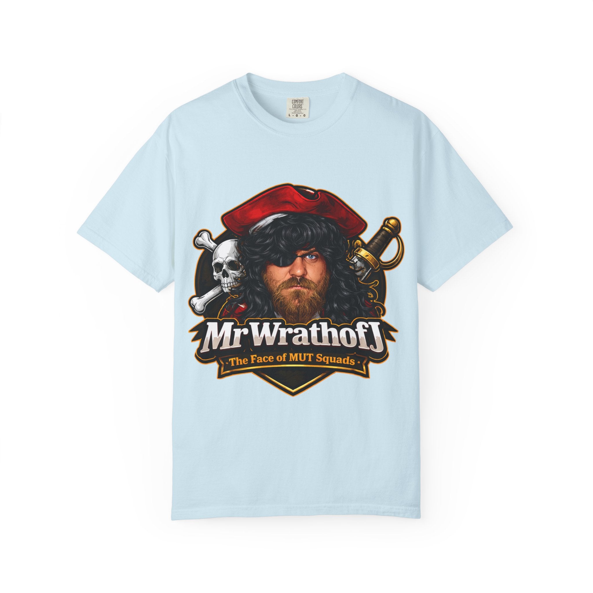 Pirate Portrait T‑Shirt — "MrWrathofJ" Retro Pirate Face Graphic Tee